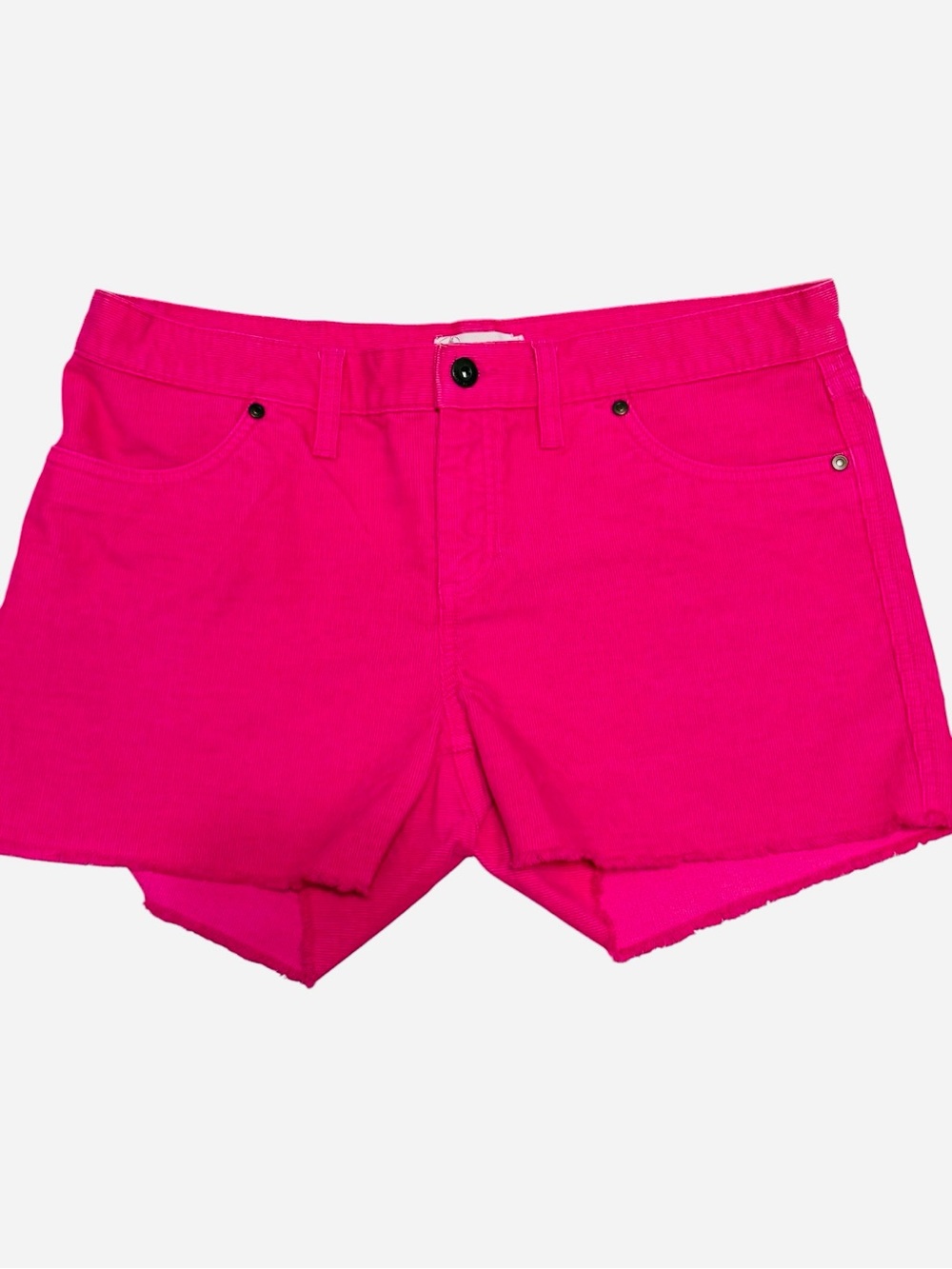 Carve Oahu Dark Pink Frayed Hem Cotton Shorts Size 8 - Picture 7 of 10